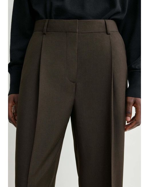 Totême Gray Totême Pleated Tailored Trousers