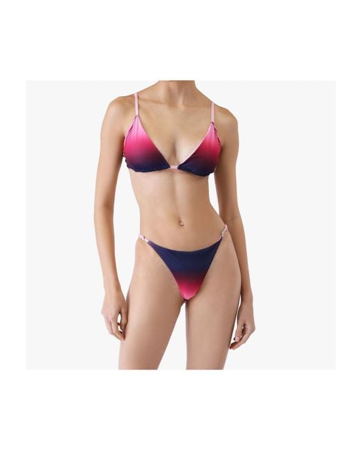Casablanca Pink Gradient-Effect Bikini Top