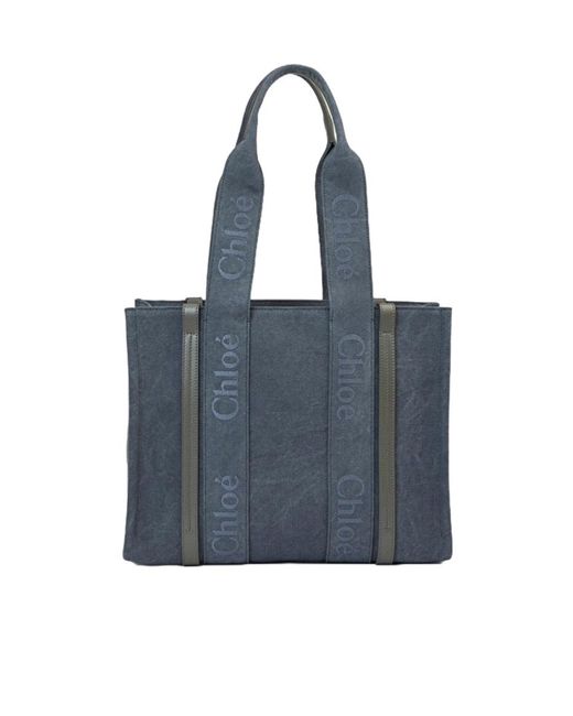 Chloé Blue Logo Shoulder Bag