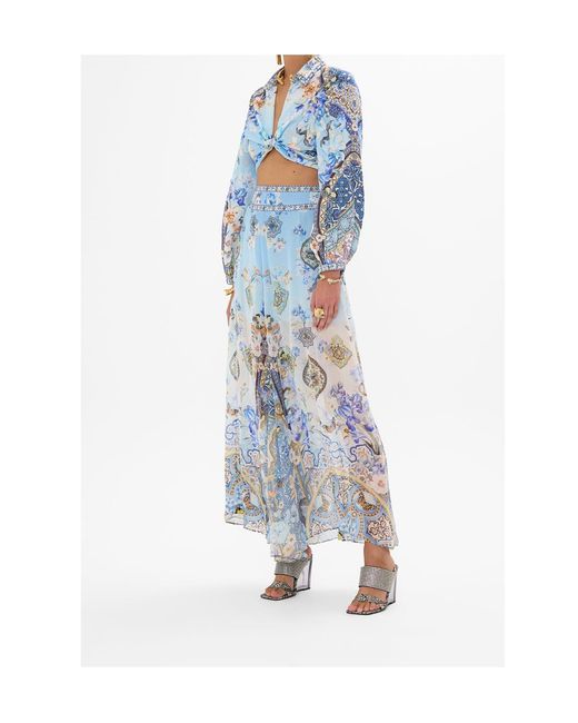 Camilla Blue Zippered Casual Pants