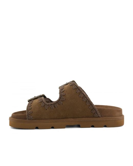 Mou Brown Low Bio Sandal Monochrome