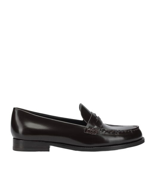 Tory Burch Black Round-Toe Loafers