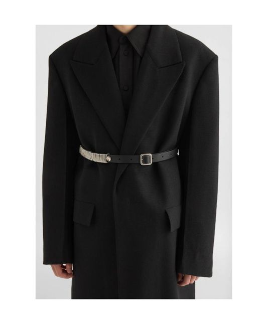 Jil Sander White Loops Buckle Belt for men