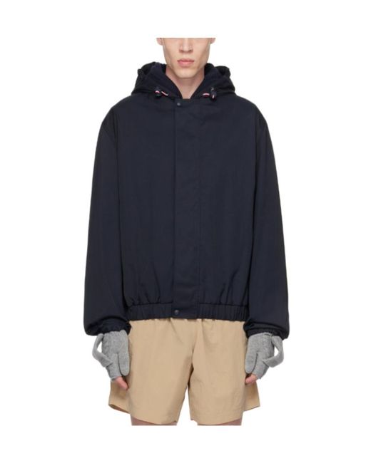 Thom Browne Blue Hooded Jacket for men