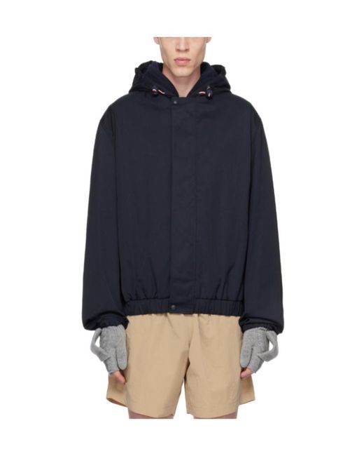 Thom Browne Blue Hooded Jacket for men