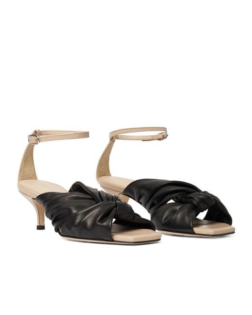 Scarosso Black Knot Sandals