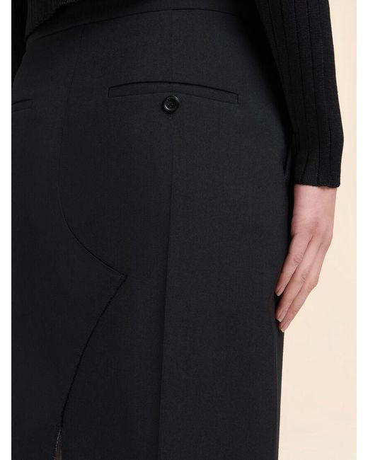Marni Black Layered Middle-Slit Skirt