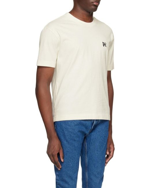 Palm Angels White Monogram-Embroidered Pack Of Three Crewneck T-Shirt for men