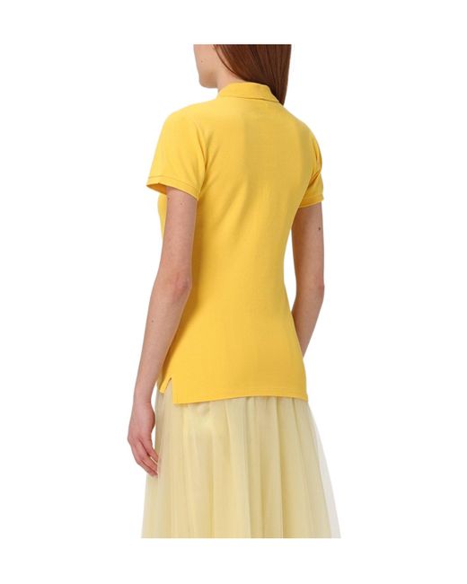 Polo Ralph Lauren Yellow Polo Pony Piqué Polo Top