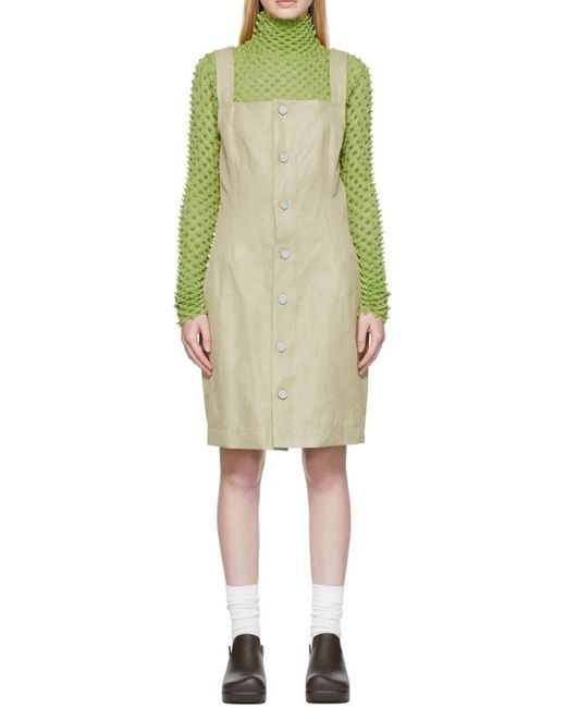 Bottega Veneta Green Cotton Dress
