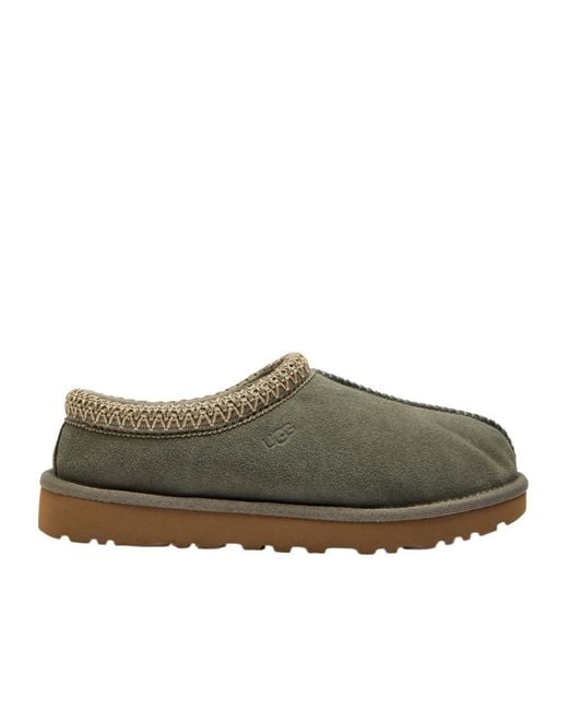 Ugg Green Tasman Suede Flatform Slippers