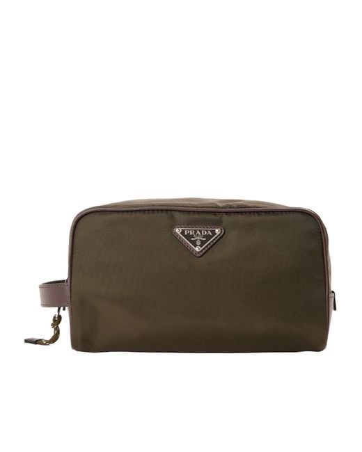 Prada Brown Sturdy Toiletry Bag for men