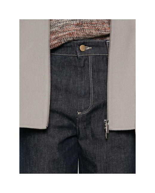 Max Mara Gray Belt Loop Jeans