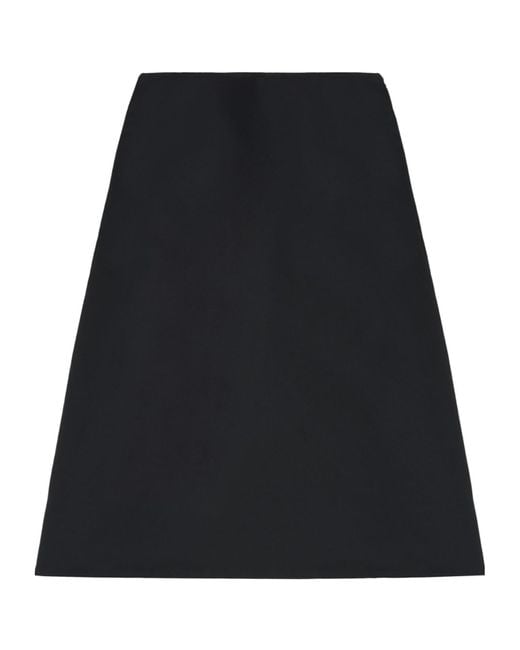 McQueen Black Duchess Midi Skirt