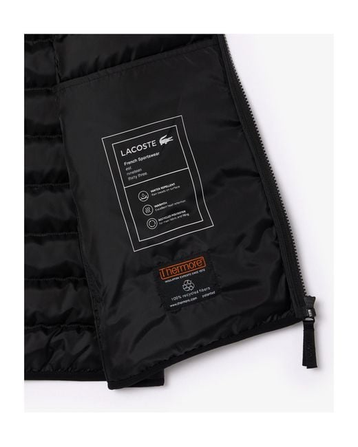 Lacoste Black Padded Gilet for men