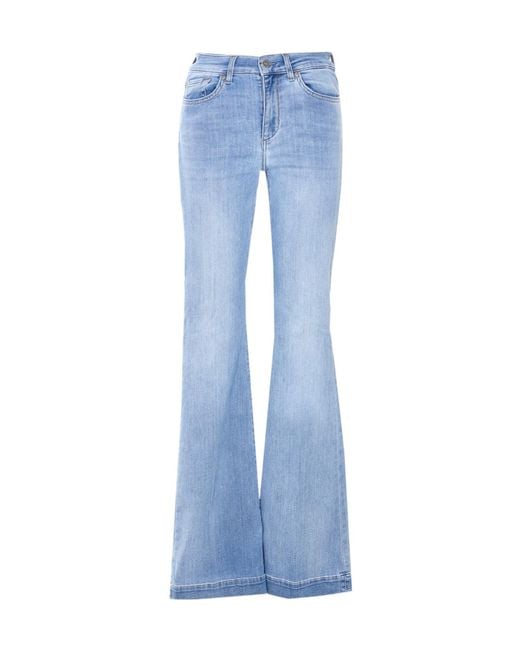Liu Jo Blue High-Rise Bootcut Jeans