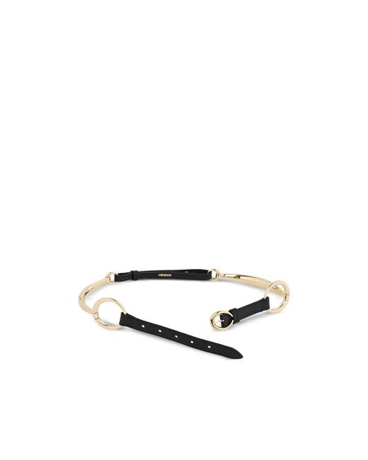Rabanne White Ring Leather Belt