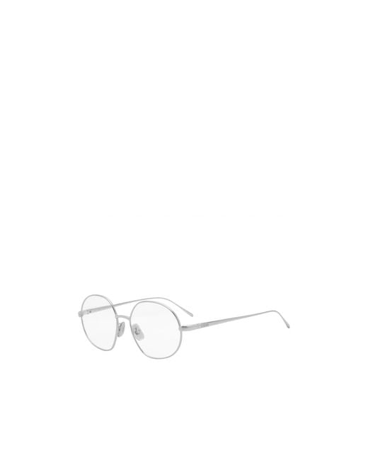 Loewe White Round Frame Glasses for men