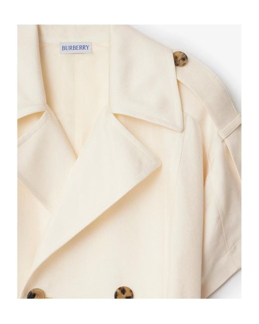 Burberry Natural Double Breasted Belted Trench Dress