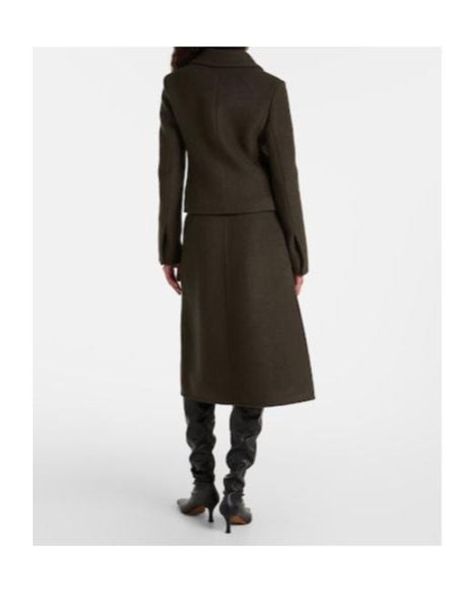Proenza Schouler Black Kinsley Wool-Blend Twill Bouclé Jacket