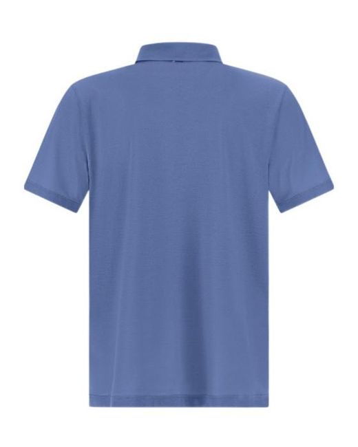 Herno Blue Cotton Polo Shirt for men