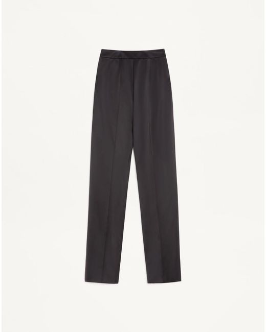 Valentino Gray Straight-Leg Pants