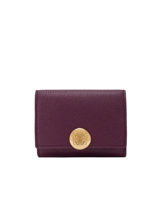 Loewe Purple Trifold Wallet