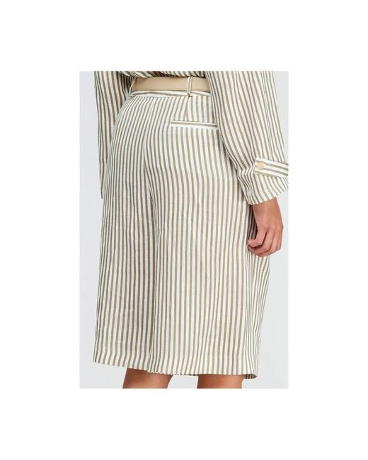 Semicouture Natural Belt Loop Shorts