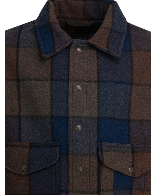 Filson Blue Checked Wool-Blend Jacket for men