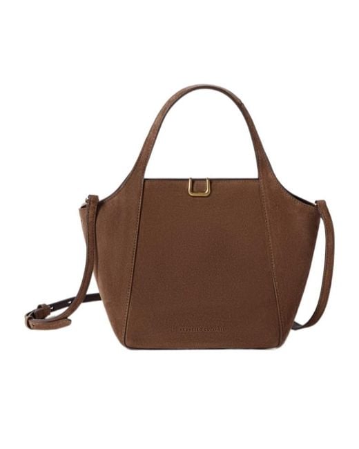 Brunello Cucinelli Brown Sartorial Small Bucket Bag