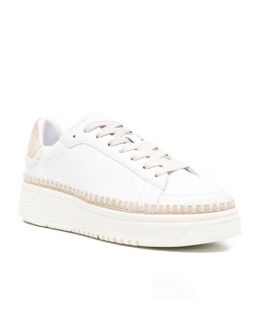 Emporio Armani White Platform Sneakers