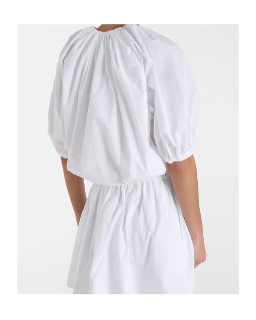 Patou White Gathered Cotton Top