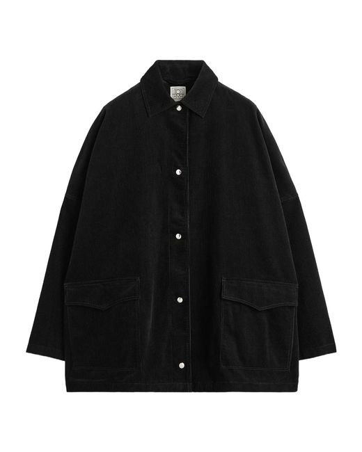 Totême Black Totême Button-Up Oversized Jacket