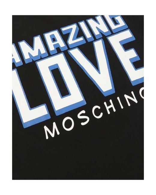 Moschino Black Logo Printed T-Shirt for men
