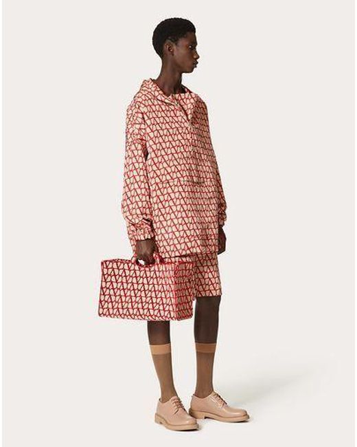 Valentino Red Toile Iconographe Long-Sleeved Hooded Jacket for men