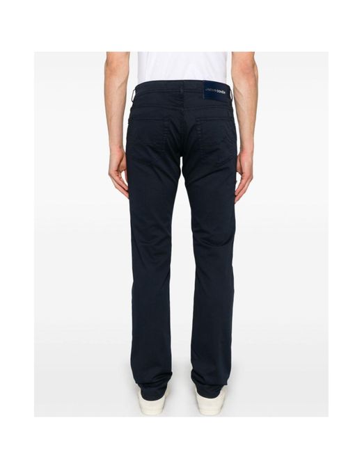Jacob Cohen Blue Nick Slim Diagonal Str. Five-Pocket Jeans for men