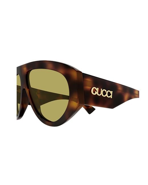 Gucci Green Eyewear	Pilot Frame Sunglasses for men