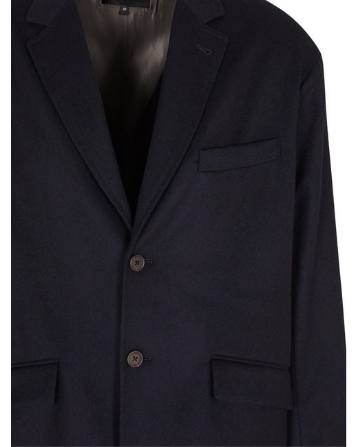Emporio Armani Blue Button Single-Breasted Blazer for men