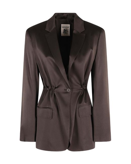 Semicouture Black Long-Sleeved Suit Jacket