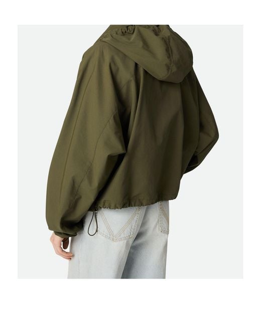 【関税&送料込み】Bottega Veneta Short Hooded Coat Bottega Veneta Hooded Jacket in Green for Men | Lyst