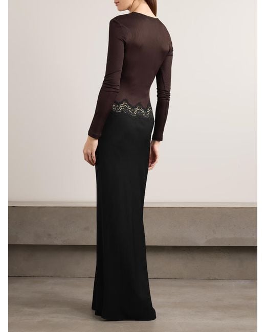 Christopher Esber Black Verner Lace Panel Dress