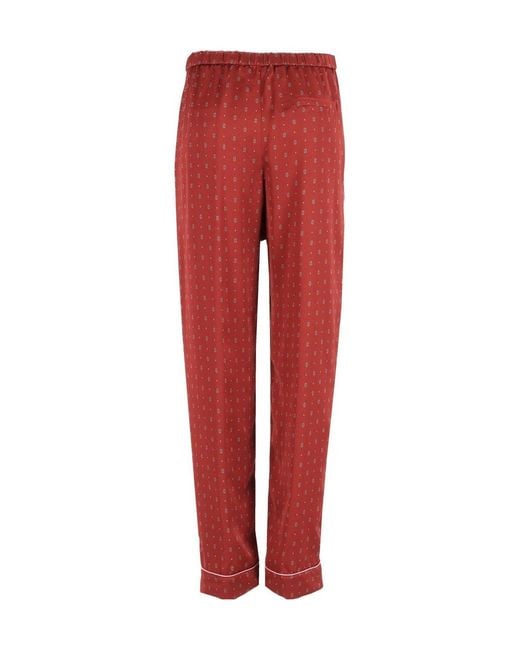 Forte_forte Red Le Club Print Pyjama Pants