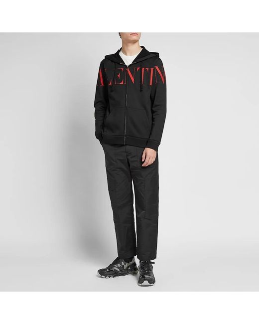 Valentino Black Logo Printed Casual Jacket for men