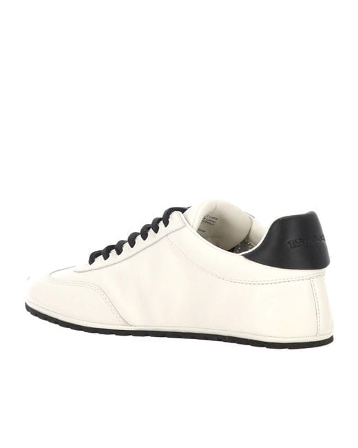 Tory Burch White Field Perforated Logo Sneakers