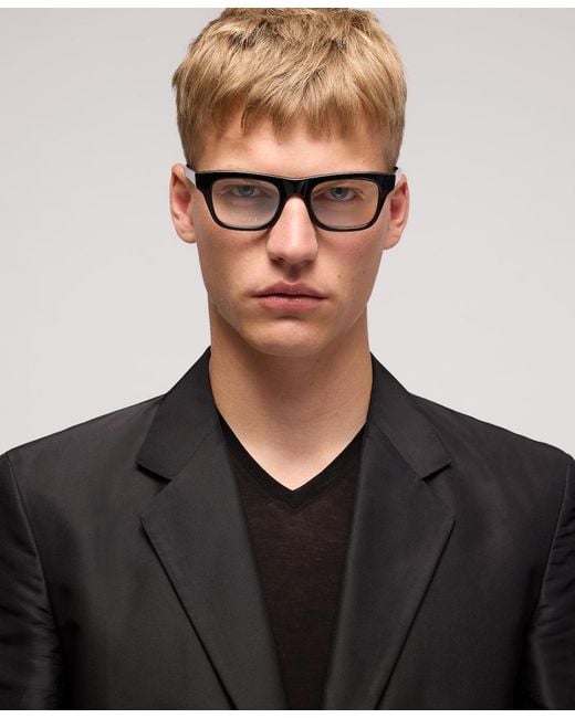 Gucci White Rectangular Optical Frame for men