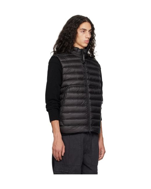 C P Company Black Lens Detailed Quilted Gilet for men