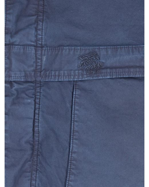 RANRA Blue Zip Pocket Hooded Jacket for men