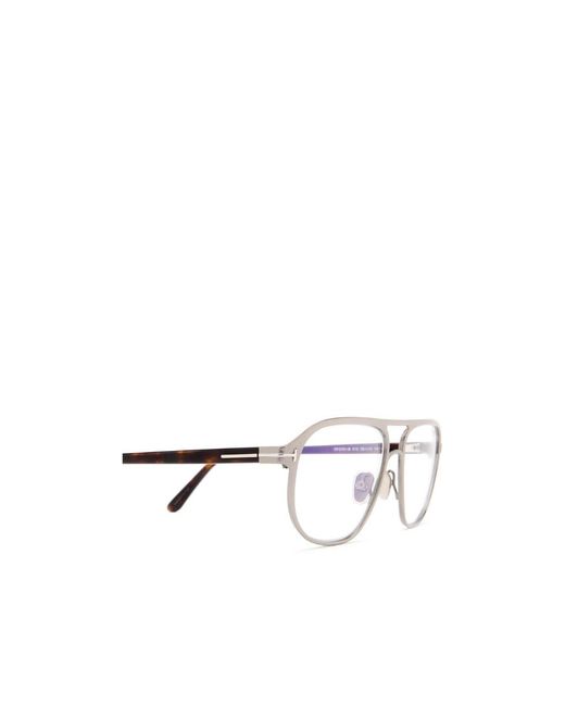 Tom Ford White Metal Frame Flat Mirror for men