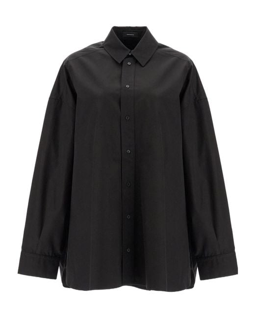 Wardrobe NYC Black Oversized Shirt Dress