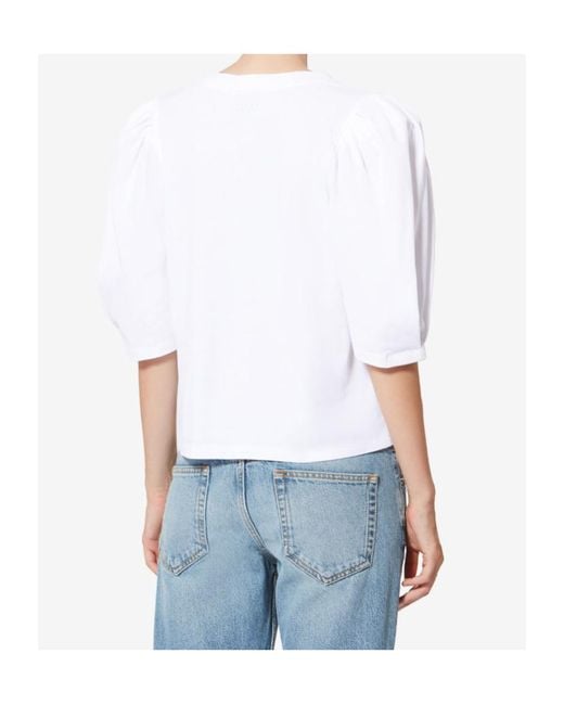 Isabel Marant White Isabel Marant Puffed Sleeve T-Shirt
